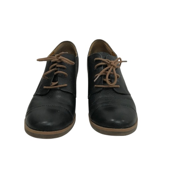 Kork-Ease Women’s Black Brown Leather Estella Cap Toe Lace Up Ankle Bootie 8.5 - Picture 5 of 7